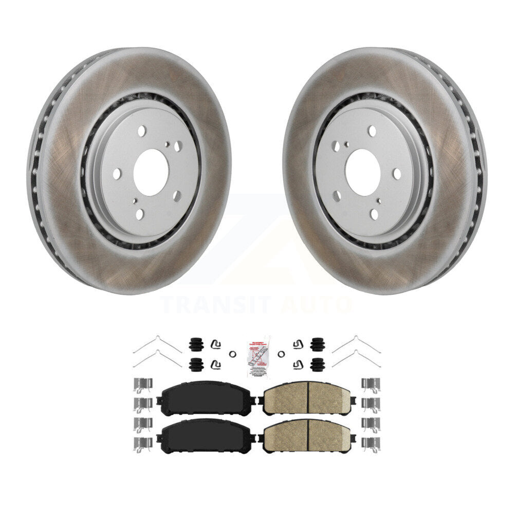 Front Coat Brake Rotors Ceramic Pad Kit For Toyota Sienna RAV4 Prime bZ4X Subaru Solterra KGA-106217