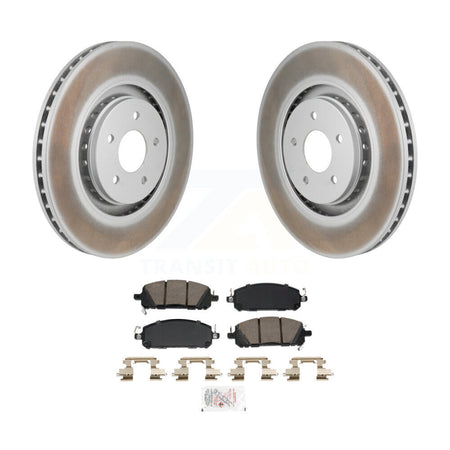 Front Coated Brake Rotors Ceramic Pad Kit For Mitsubishi Outlander Nissan Pathfinder QX60 KGA-106218