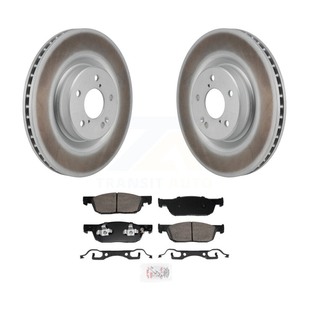 Front Coated Disc Brake Rotors And Ceramic Pads Kit For 2022-2023 Acura MDX 3.5L KGA-106222