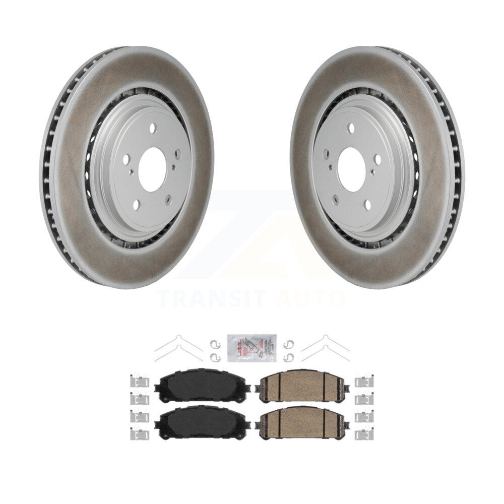 Front Coated Disc Brake Rotors And Ceramic Pads Kit For 2020-2023 Toyota Highlander KGA-106228