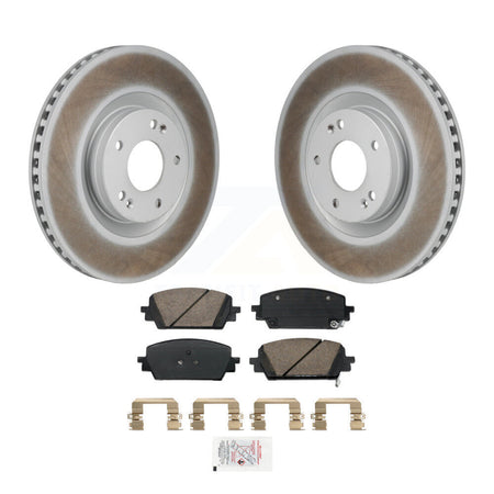 Front Coated Disc Brake Rotors And Ceramic Pads Kit For Hyundai Santa Fe Kia Sorento Cruz KGA-106233