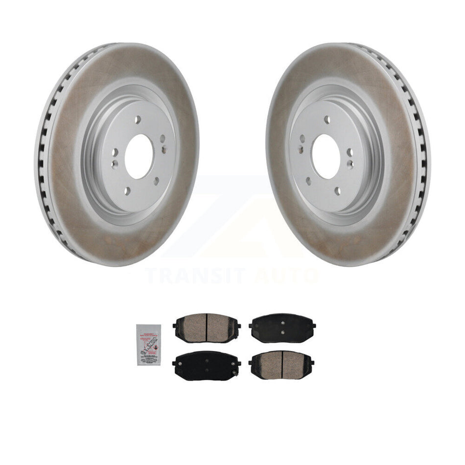 Front Coated Disc Brake Rotors And Ceramic Pads Kit For Hyundai Sonata Kia K5 KGA-106234