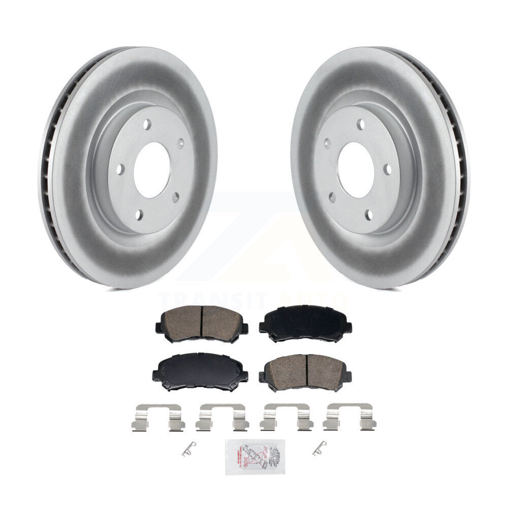 Front Coated Disc Brake Rotors And Ceramic Pads Kit For Nissan Rogue Select KGA-106242