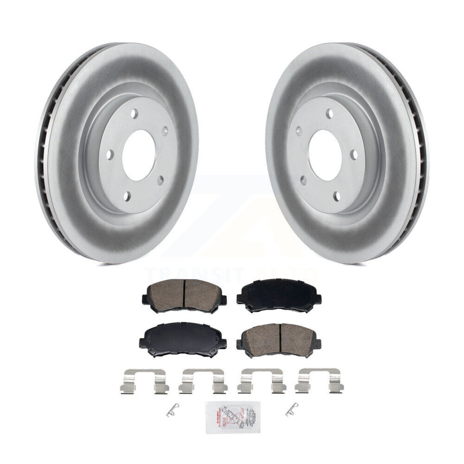 Front Coated Disc Brake Rotors And Ceramic Pads Kit For Nissan Rogue Select KGA-106242
