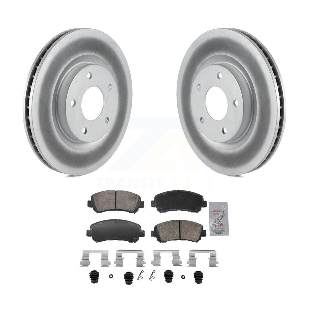 Front Coated Disc Brake Rotors And Ceramic Pads Kit For Nissan Rogue Select KGA-106243