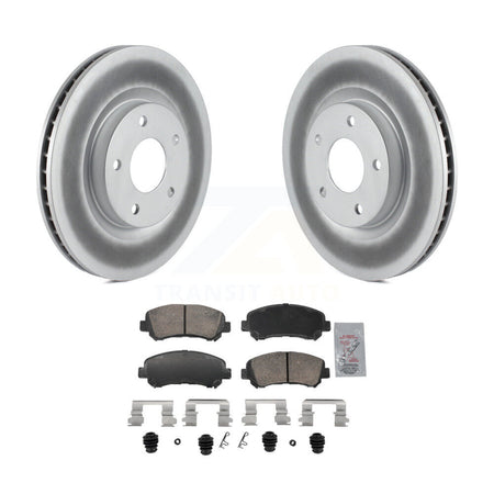 Front Coated Disc Brake Rotors And Ceramic Pads Kit For Nissan Rogue Select KGA-106243