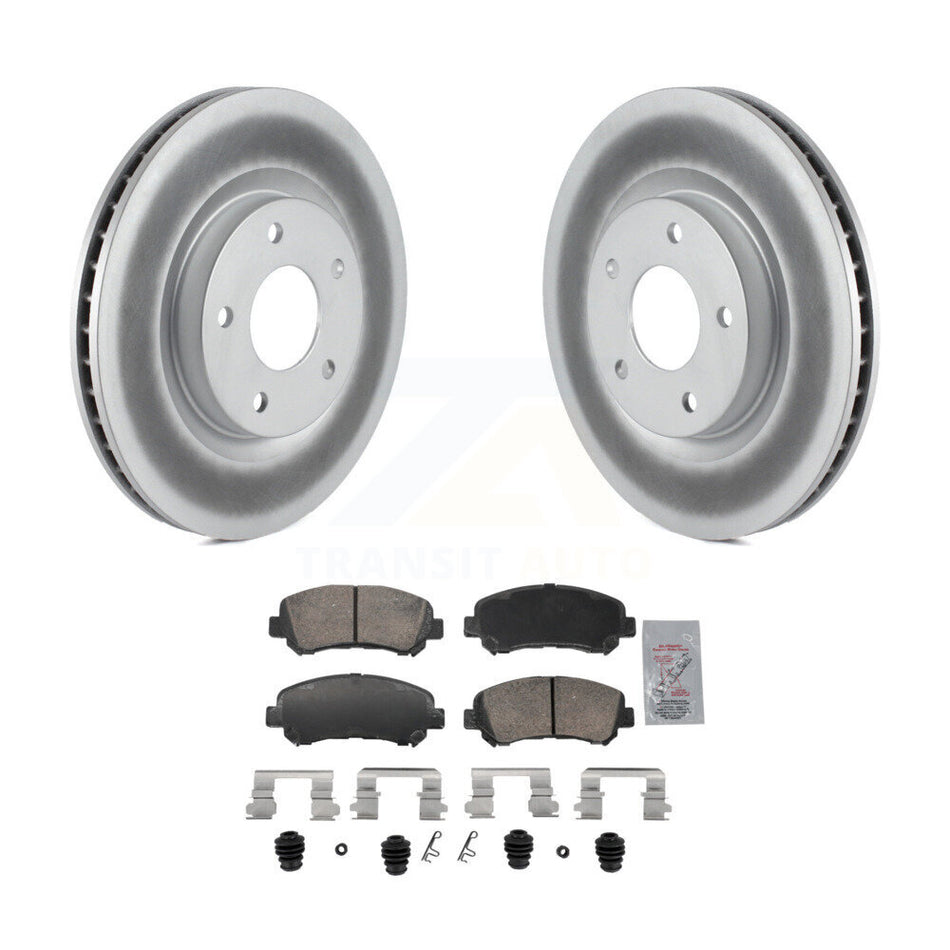 Front Coated Disc Brake Rotors And Ceramic Pads Kit For Nissan Rogue Select KGA-106243