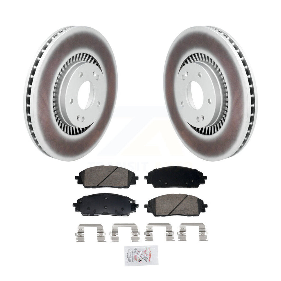 Front Coated Disc Brake Rotors And Ceramic Pads Kit For 2022-2024 Kia Carnival KGA-106252