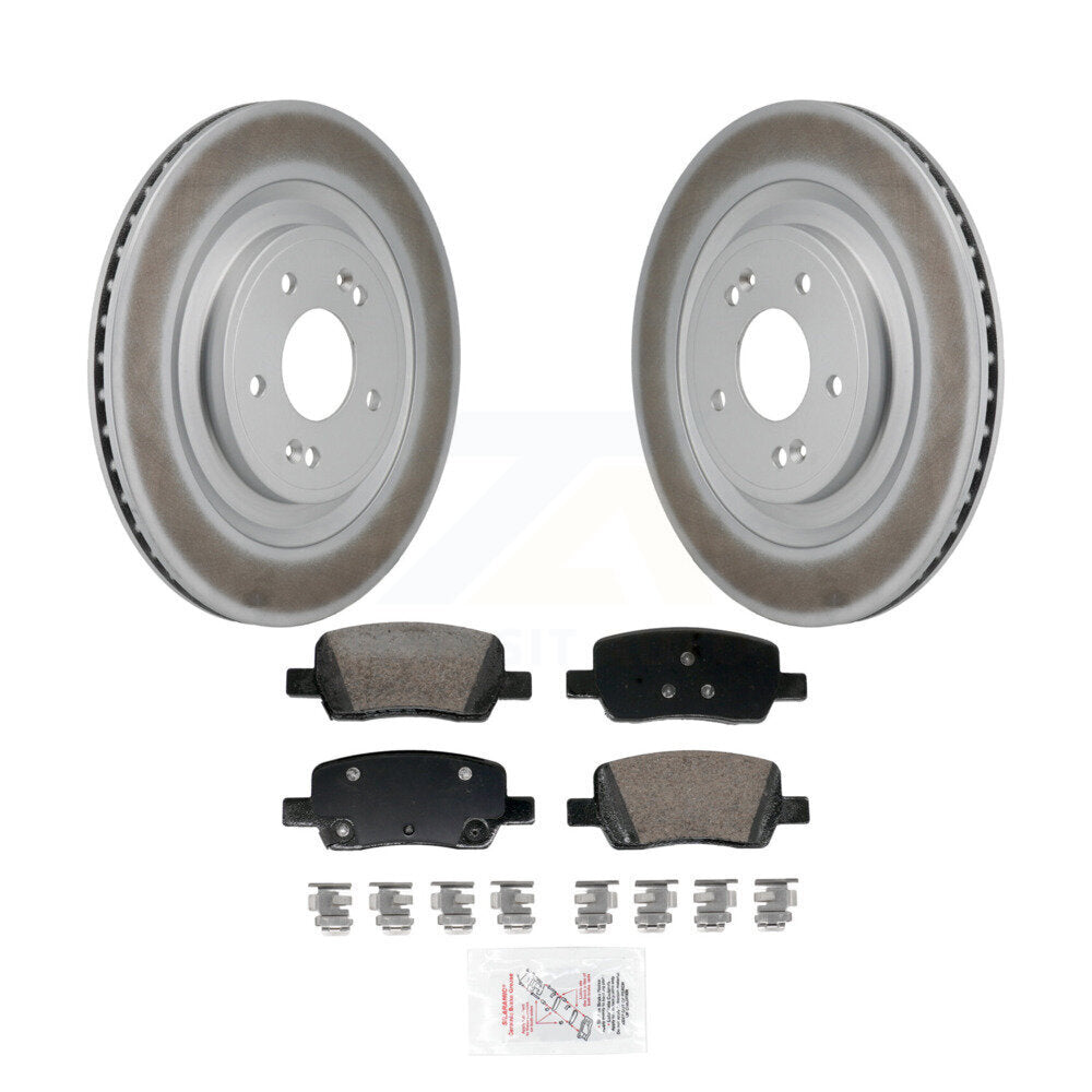 Rear Coated Disc Brake Rotors And Ceramic Pads Kit For Hyundai Santa Fe Kia Sorento KGA-106257