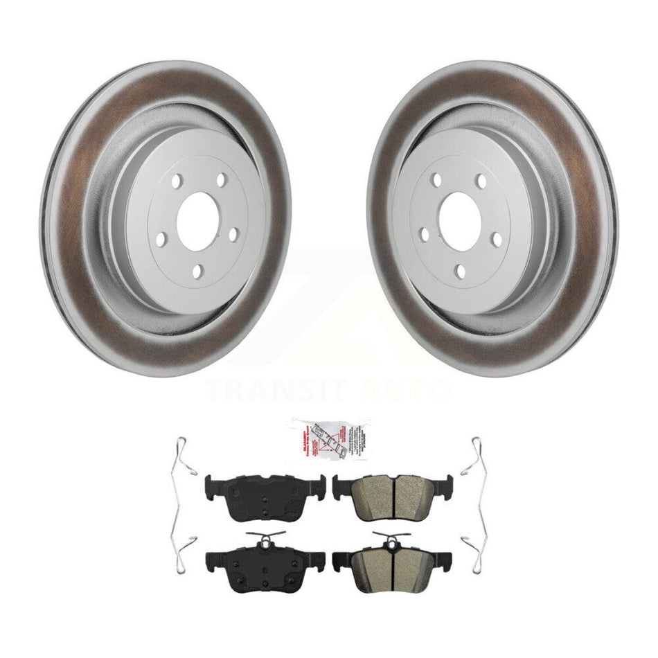 Rear Coated Disc Brake Rotors And Semi-Metallic Pads Kit For Ford Edge Lincoln Nautilus KGA-106268