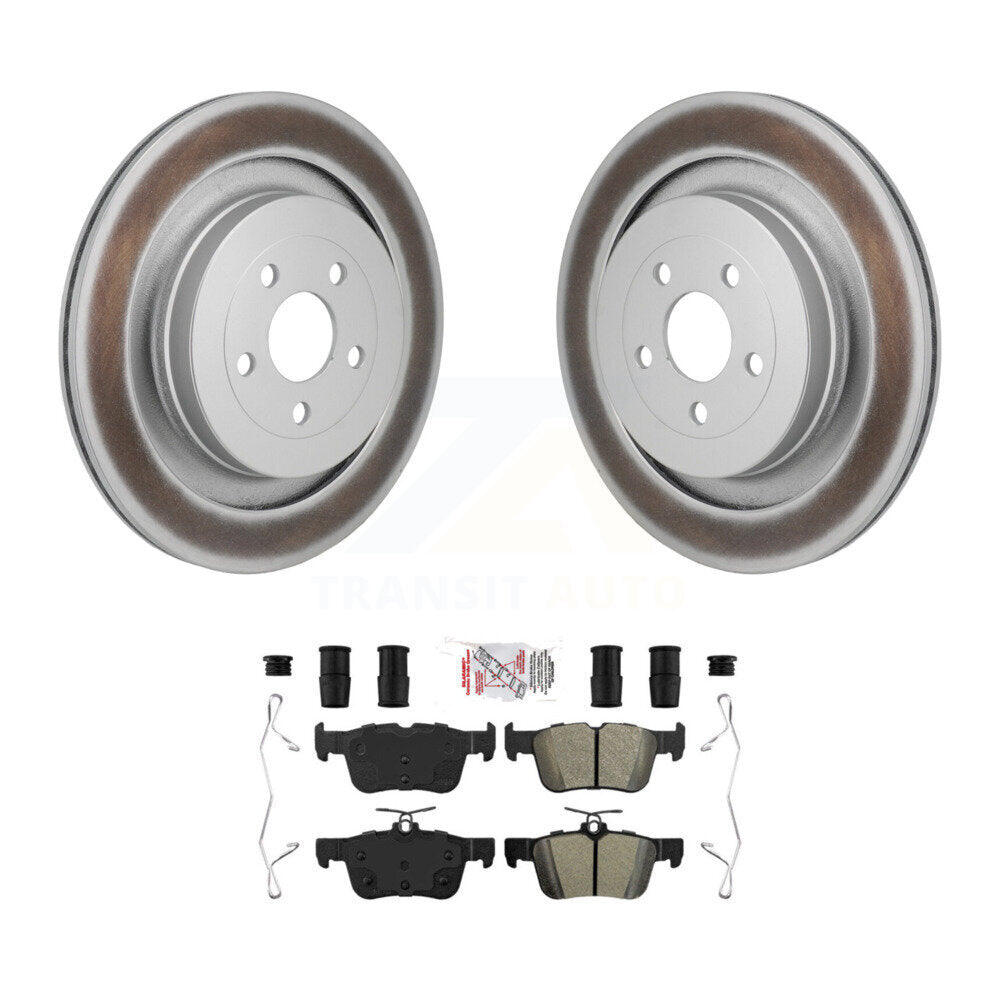 Rear Coated Disc Brake Rotors And Semi-Metallic Pads Kit For Ford Edge Lincoln Nautilus KGA-106269