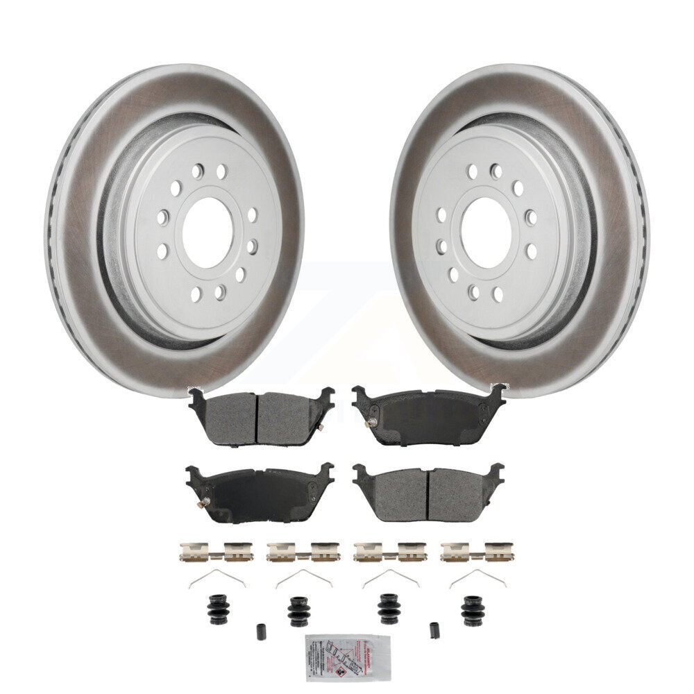 Rear Coated Disc Brake Rotor And Semi-Metallic Pad Kit For Ram 1500 Jeep Wagoneer Grand L KGA-106271