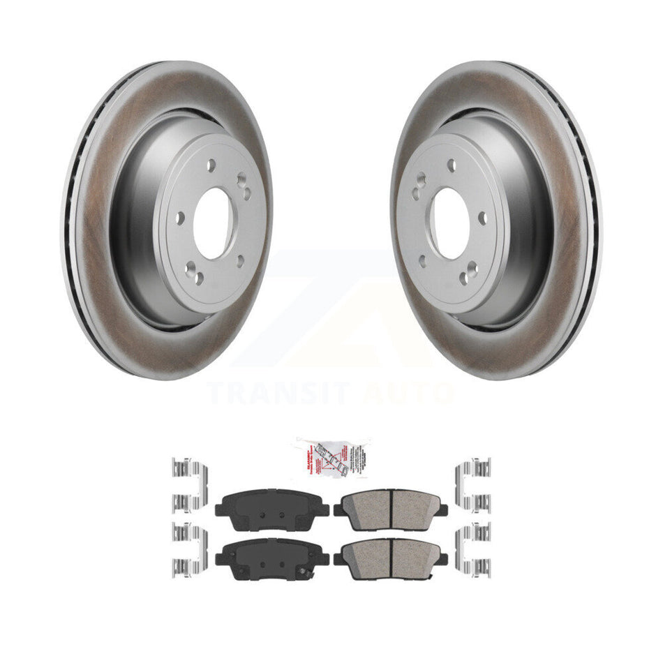 Rear Coated Disc Brake Rotors And Ceramic Pads Kit For 2015 Kia K900 3.8L KGA-106272