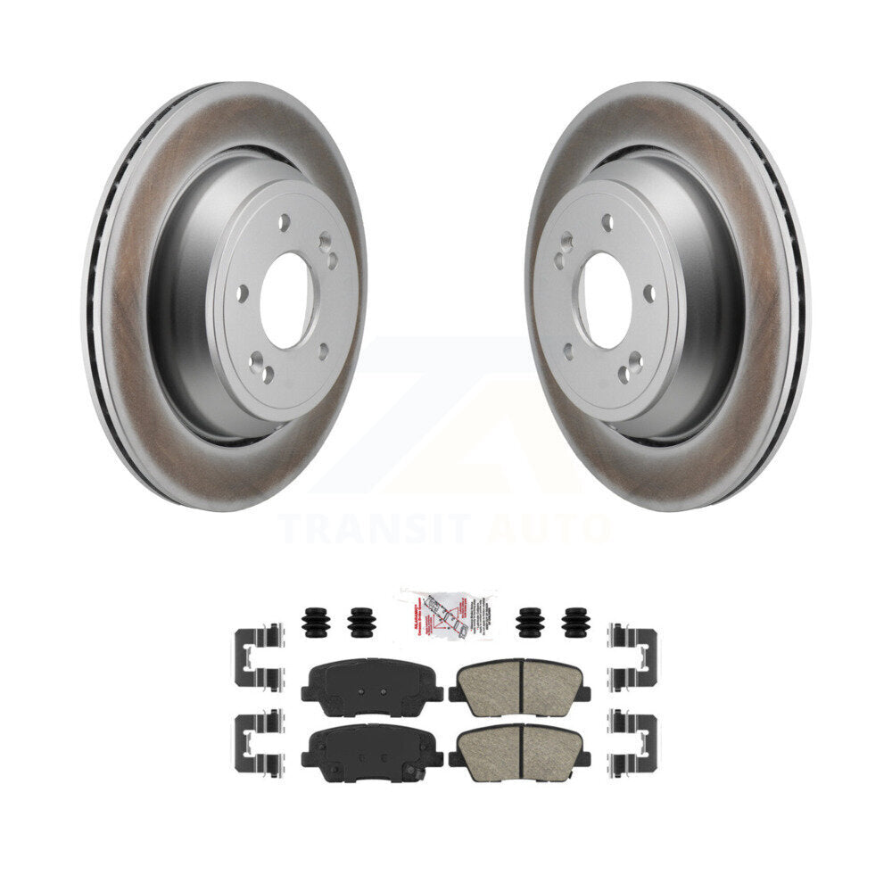 Rear Coated Disc Brake Rotors And Ceramic Pads Kit For Hyundai Equus Kia K900 KGA-106273
