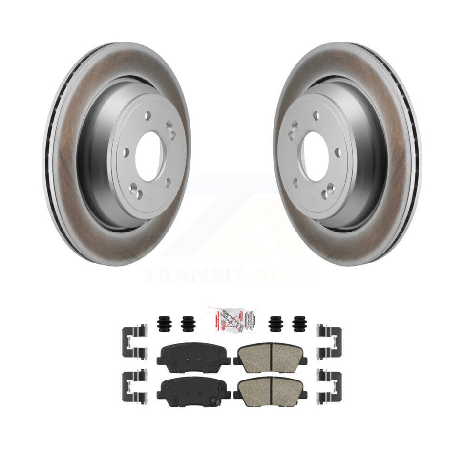 Rear Coated Disc Brake Rotors And Ceramic Pads Kit For Hyundai Equus Kia K900 KGA-106273