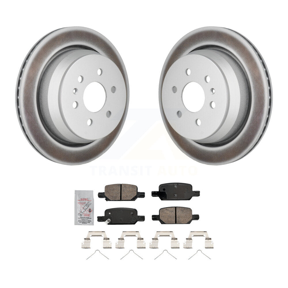 Rear Coated Disc Brake Rotors Ceramic Pad Kit For 2021-2022 Chevrolet Colorado GMC Canyon KGA-106275