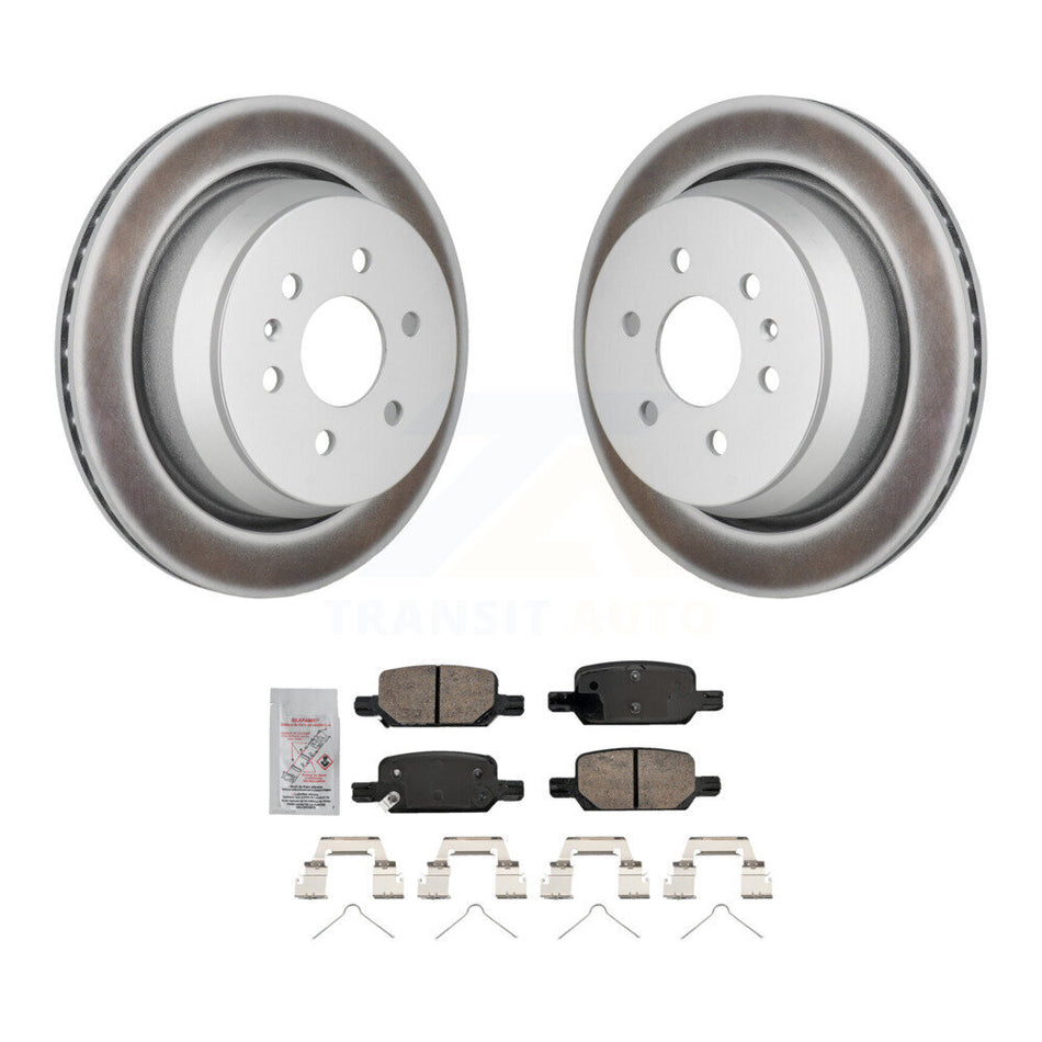 Rear Coated Disc Brake Rotors Ceramic Pad Kit For 2021-2022 Chevrolet Colorado GMC Canyon KGA-106275