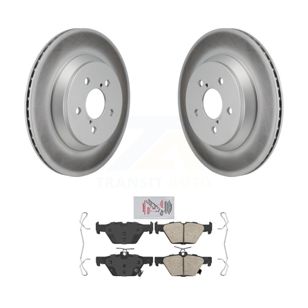 Rear Coated Brake Rotors Ceramic Pad Kit For Subaru Crosstrek With Electric Parking KGA-106279