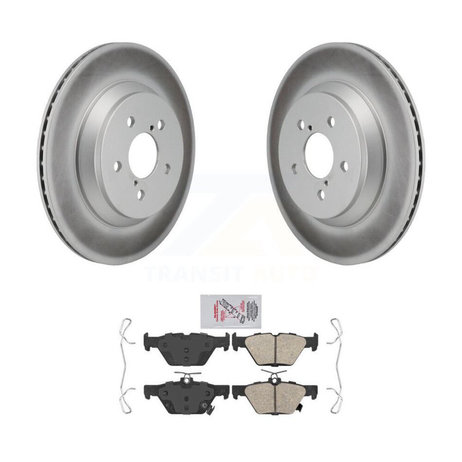 Rear Coated Brake Rotors Ceramic Pad Kit For Subaru Crosstrek With Electric Parking KGA-106279