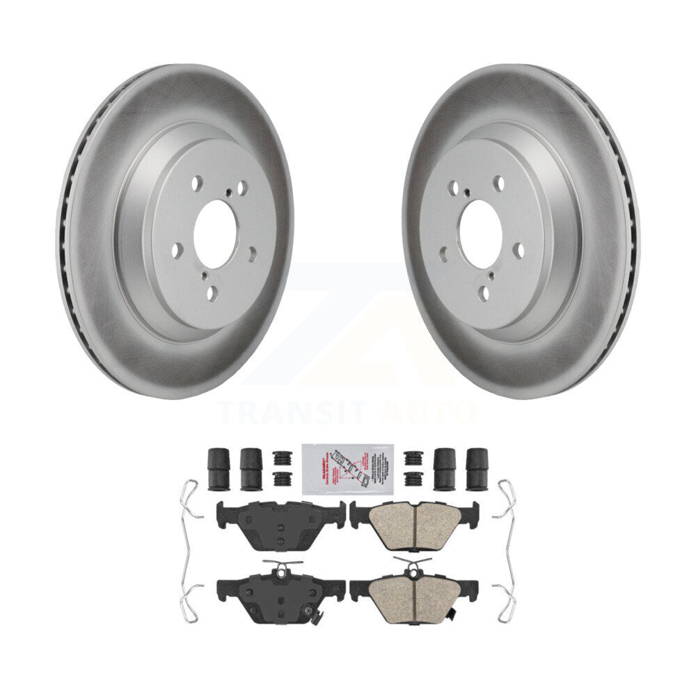 Rear Coated Brake Rotors Ceramic Pad Kit For Subaru Crosstrek With Electric Parking KGA-106280