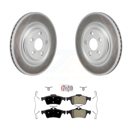 Rear Coat Brake Rotors Semi-Metallic Pad Kit For 2016 Jaguar XJ With Manual Parking KGA-106291