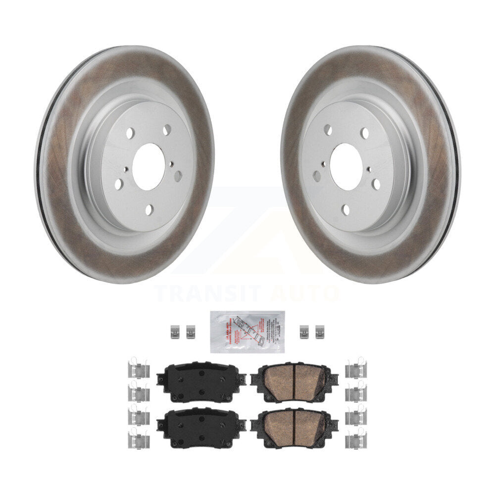 Rear Coated Brake Rotor & Ceramic Pad Kit For Toyota Sienna RAV4 Prime Lexus NX350h NX350 KGA-106300