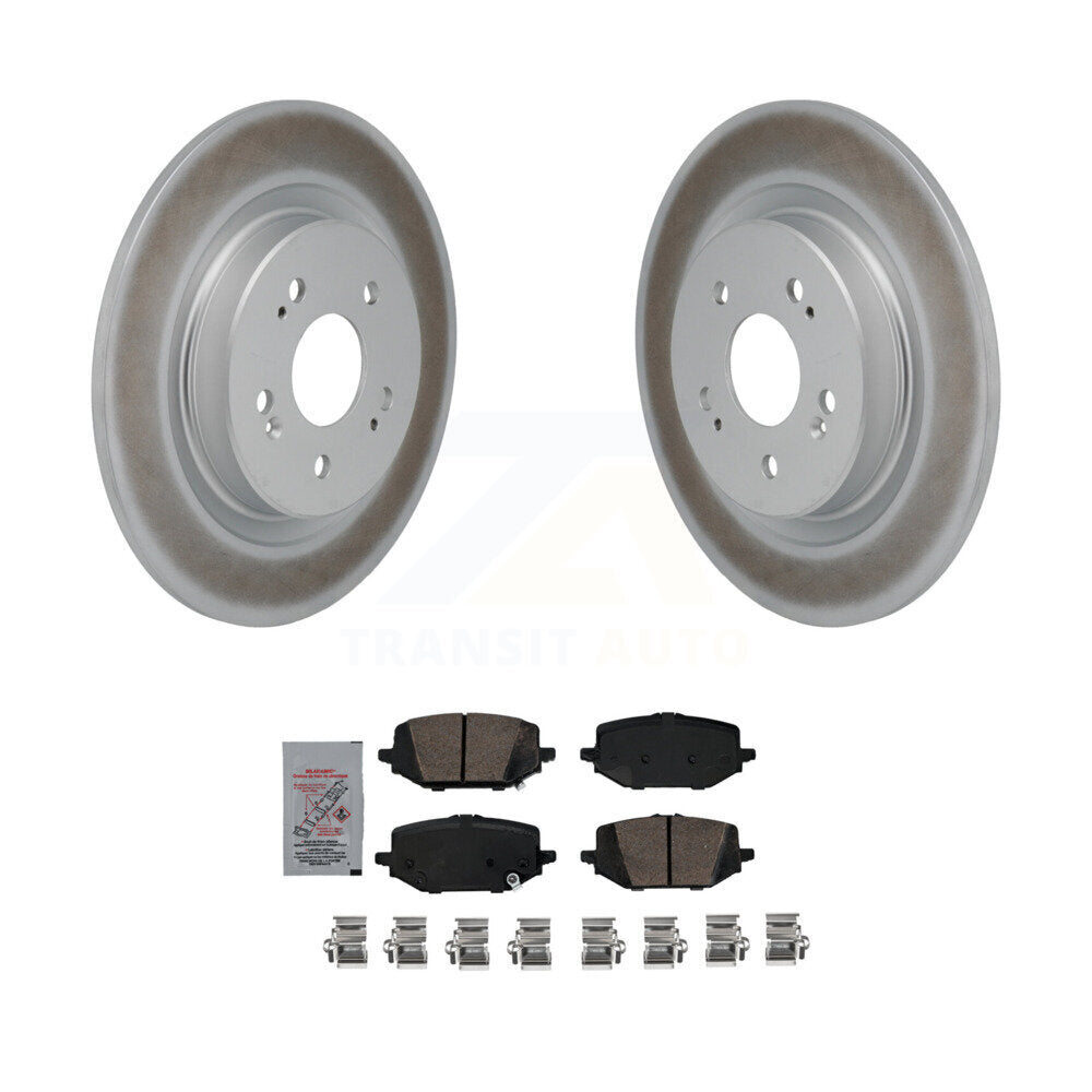 Rear Coated Disc Brake Rotors And Ceramic Pads Kit For 2022-2024 Acura MDX KGA-106301