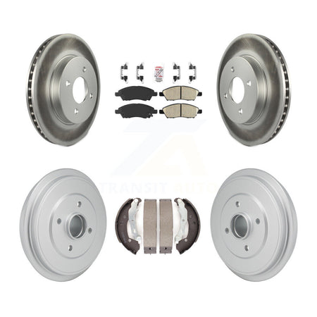 Front Rear Disc Brake Rotors Ceramic Pads And Coated Drum Kit For Nissan Micra Versa Note KGA-106304