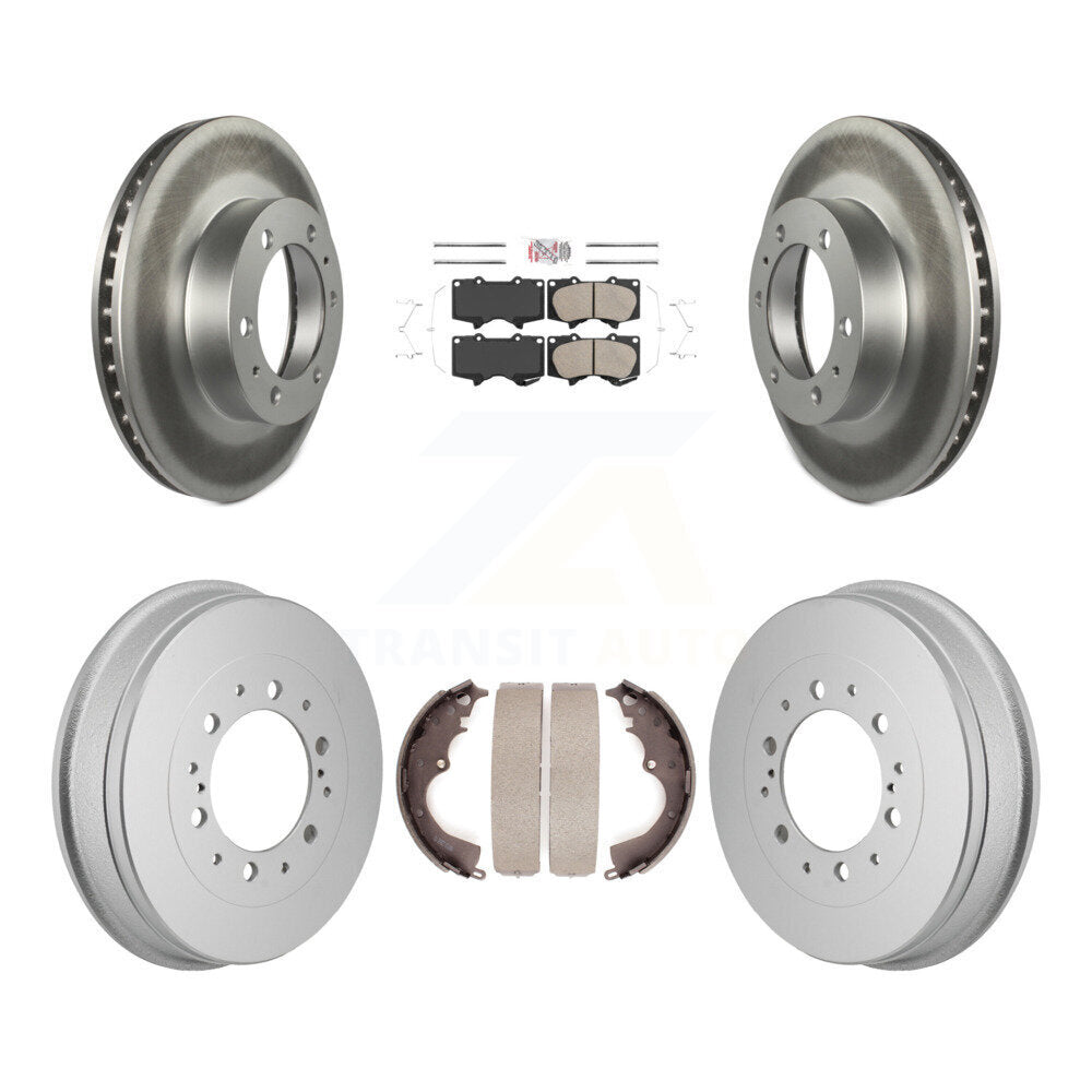 Front Rear Disc Brake Rotors Ceramic Pads And Coated Drum Kit For Toyota Tacoma KGA-106305