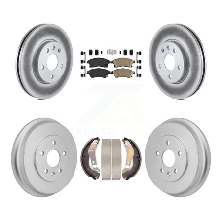 Front Rear Disc Brake Rotors Ceramic Pads And Coated Drum Kit For Chevrolet Sonic KGA-106310