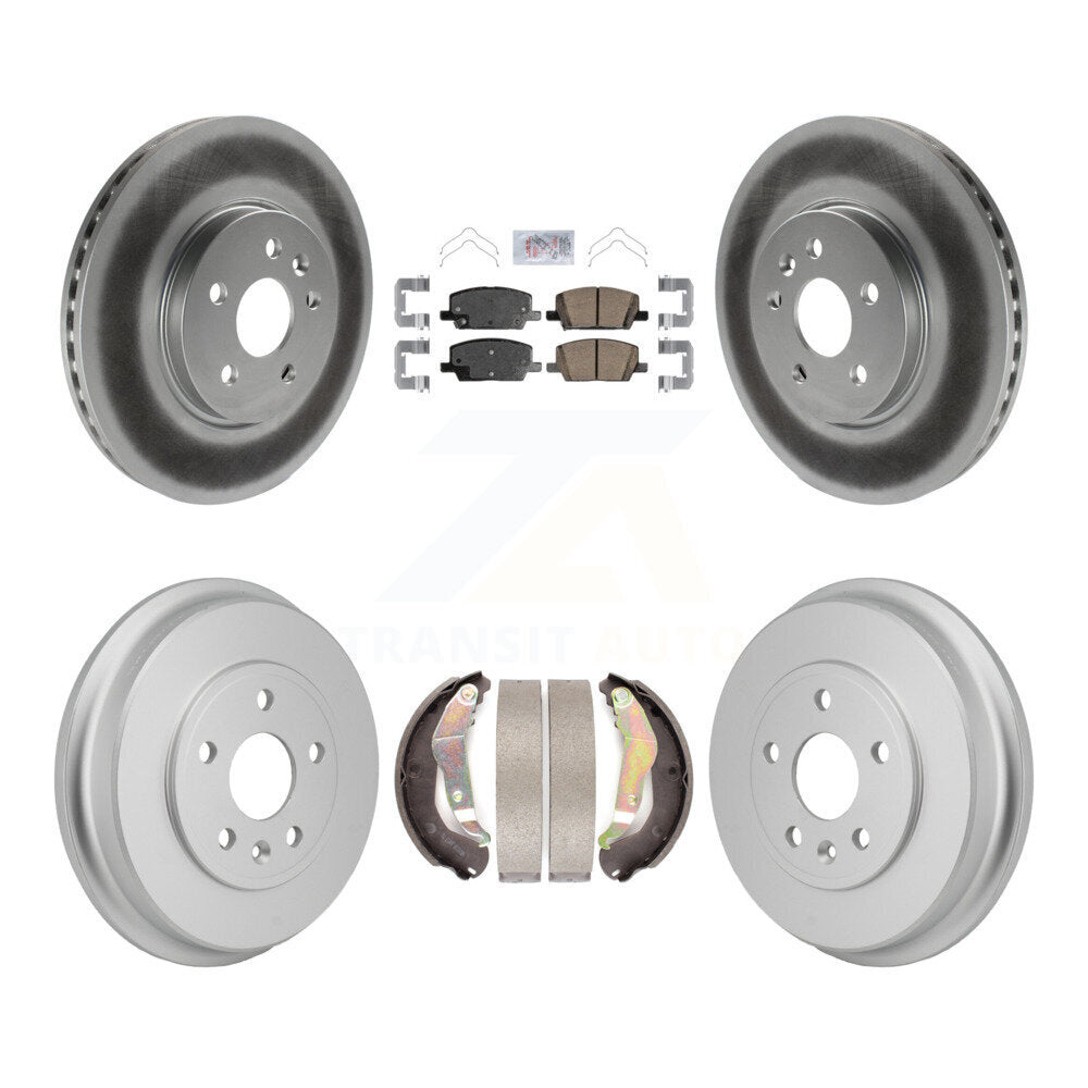 Front Rear Disc Brake Rotors Ceramic Pads And Coated Drum Kit For Chevrolet Trax KGA-106315
