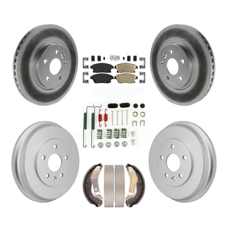 Front Rear Disc Brake Rotors Ceramic Pads And Coated Drum Kit (7Pc) For Chevrolet Trax KGA-106327