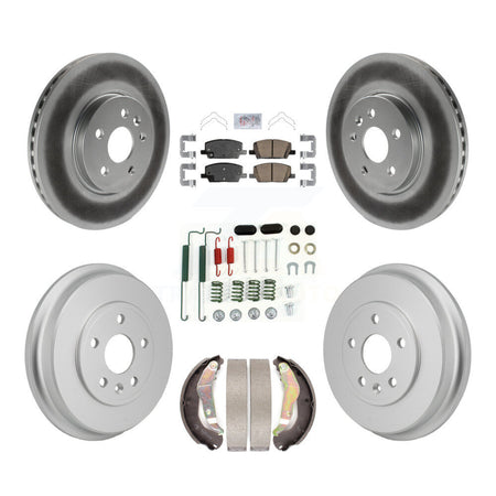 Front Rear Disc Brake Rotors Ceramic Pads And Coated Drum Kit (7Pc) For Chevrolet Trax KGA-106328