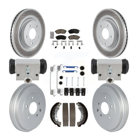 Front Rear Brake Rotor Ceramic Pad & Coated Drum Kit (9Pc) For Nissan Sentra Turbocharged KGA-106351