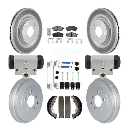 Front Rear Brake Rotor Ceramic Pad & Coated Drum Kit (9Pc) For Nissan Sentra Turbocharged KGA-106352
