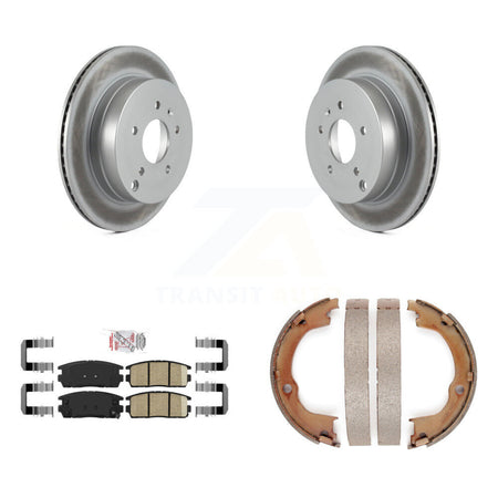 Rear Disc Coated Rotors Ceramic Pads Parking Shoes Kit For Chevrolet Equinox Pontiac Vue KGA-106393