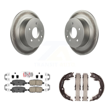 Rear Disc Coated Rotors Ceramic Pads Parking Shoes Kit For Nissan Sentra SE-R Spec V KGA-106407