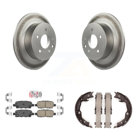 Rear Disc Coated Rotors Ceramic Pads Parking Shoes Kit For Nissan Sentra SE-R Spec V KGA-106408