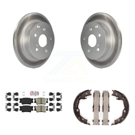 Rear Disc Coated Rotors Ceramic Pads Parking Brake Shoes Kit For Toyota RAV4 Lexus HS250h KGA-106472