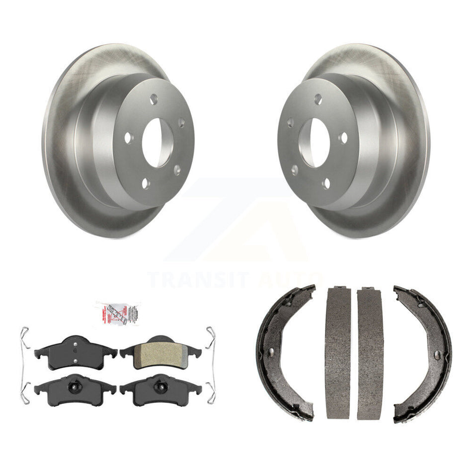 Rear Disc Coated Rotors Semi-Metallic Pads And Parking Shoes Kit For Jeep Grand Cherokee KGA-106508