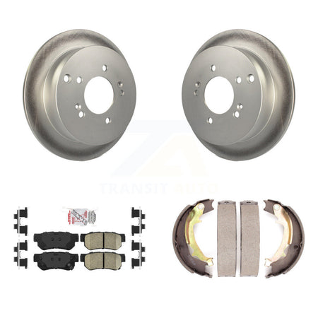 Rear Disc Coated Rotors Ceramic Pads Parking Shoes Kit For Hyundai Tucson Kia Sportage Fe KGA-106514