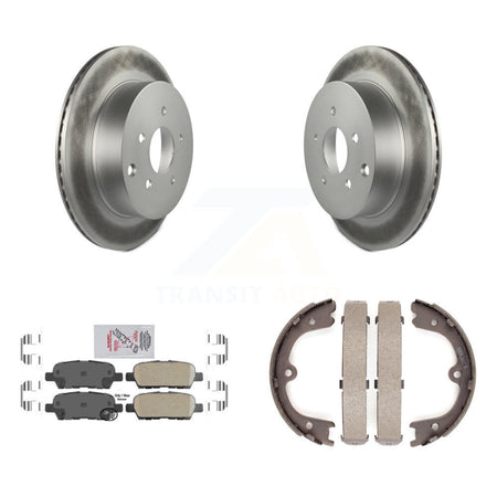 Rear Disc Coated Rotors Ceramic Pads & Parking Shoes Kit For Nissan Murano INFINITI QX60 KGA-106540