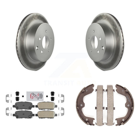 Rear Disc Coated Rotors Ceramic Pads & Parking Shoes Kit For 2003-2005 INFINITI FX35 FX45 KGA-106548