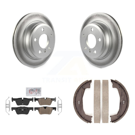 Rear Disc Coated Rotors Semi-Metallic Pads And Parking Shoes Kit For BMW 320i xDrive 428i KGA-106801