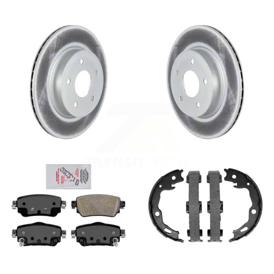 Rear Disc Coated Rotors Ceramic Pads And Parking Shoes Kit For Nissan Rogue Sport Qashqai KGA-106849