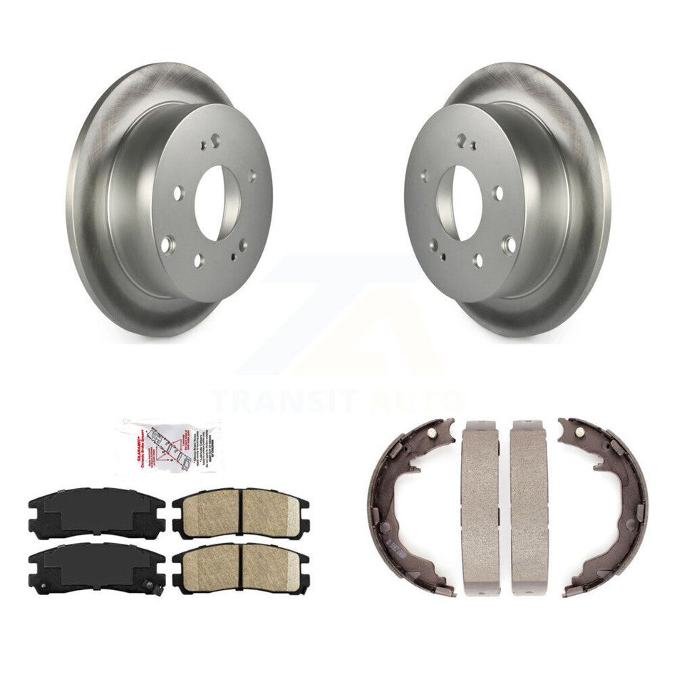 Rear Disc Coated Rotors Ceramic Pads And Parking Shoes Kit For Mitsubishi Eclipse Galant KGA-106909