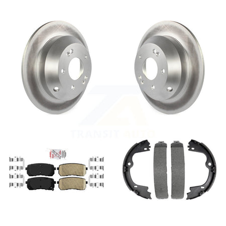 Rear Disc Coated Rotors Ceramic Pads And Parking Brake Shoes Kit For Kia Sedona KGA-106911