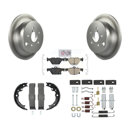 Rear Disc Coated Rotors Ceramic Pads Parking Shoes And Hardware Kit For Subaru Crosstrek KGA-107468