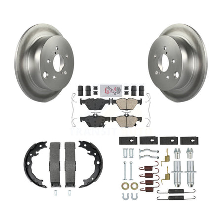 Rear Disc Coated Rotors Ceramic Pads Parking Shoes And Hardware Kit For Subaru Crosstrek KGA-107469