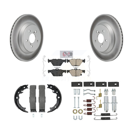 Rear Disc Coated Rotors Ceramic Pads Parking Shoes And Hardware Kit For Subaru Crosstrek KGA-107470